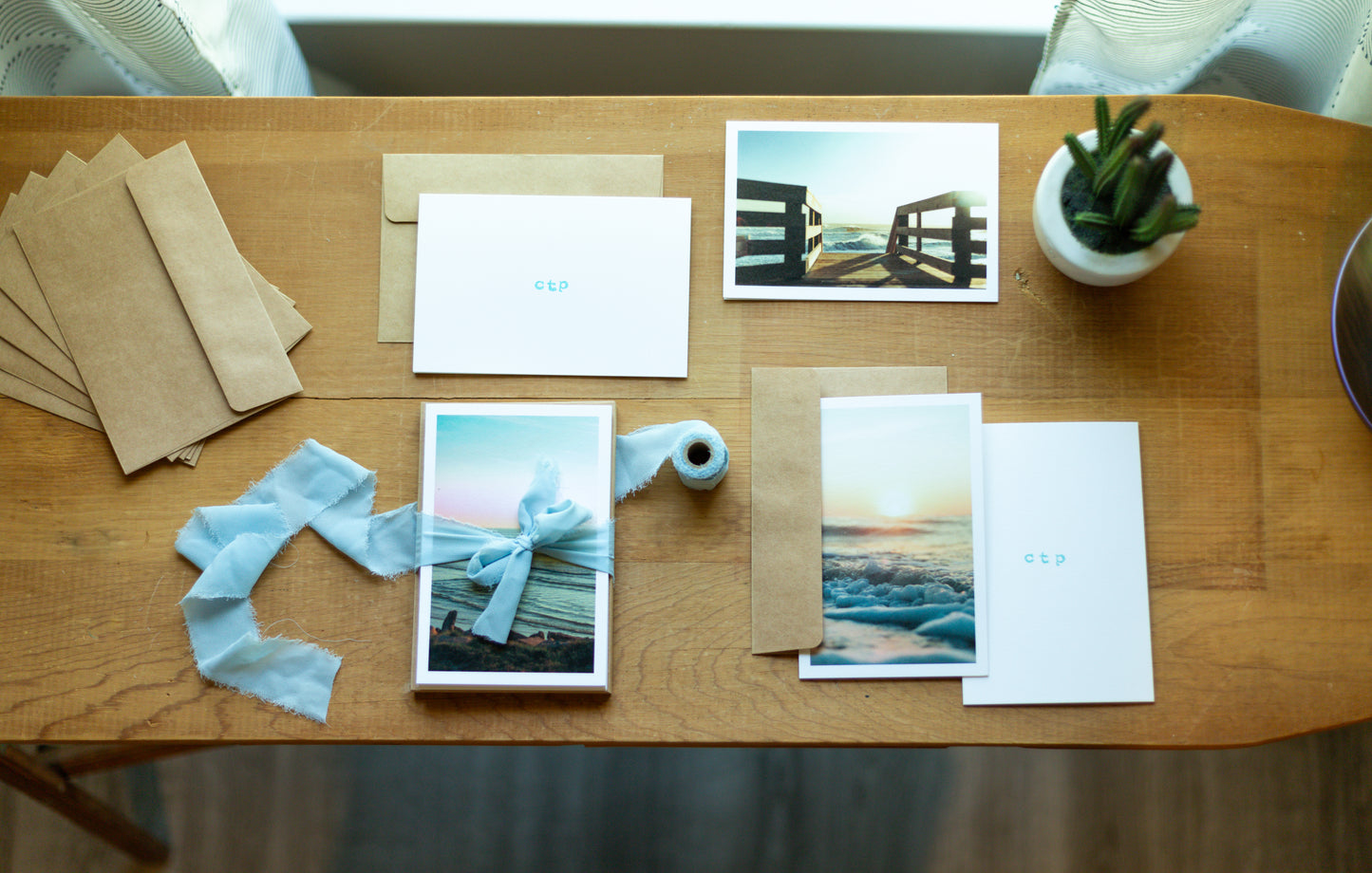 Seascape Notecards (Blank Inside) - Set of 10 w/ Envelopes